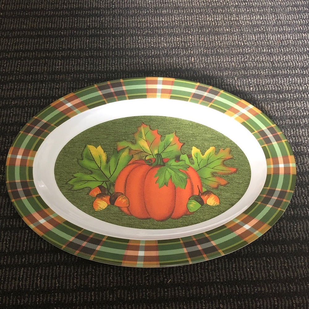 🛍️Festive Pumpkin Oval Platter